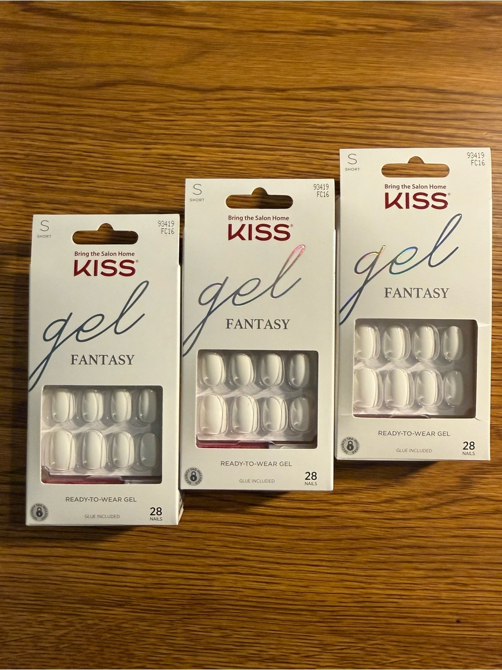 Kiss Gel Fantasy Press-On Nails in White (3 Packs)